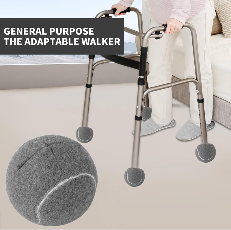 ZIYIZE PreCut Walker Tennis Ball Glides 6PCS Walkers Legs Universal Precut Glide Balls | Heavy Duty Long Lasting Felt Pad Glide Coverings (Grey) - Image 2